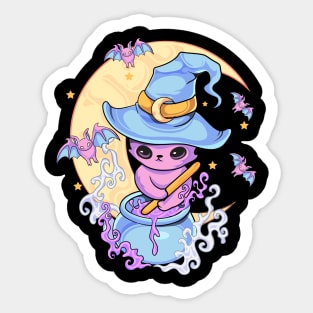 Kawaii pastel Goth Witchy Cat Creepy Sticker